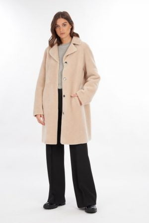 Oakwood Venus Reversible Wool Dark Brown Coat Style 64006