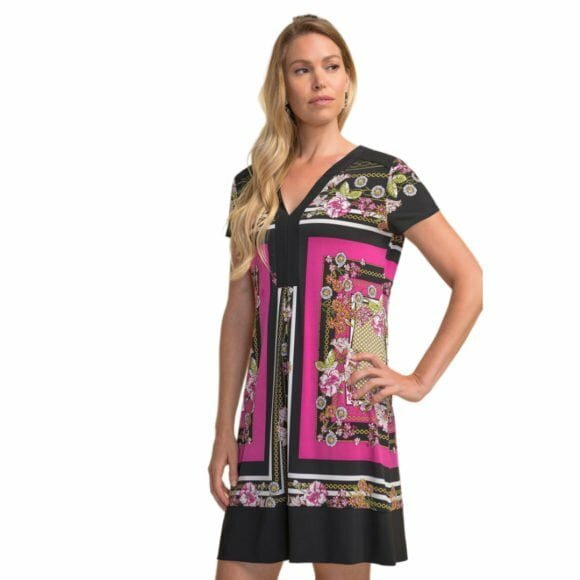 Joseph Ribkoff Black/Multi Dress Style 211444