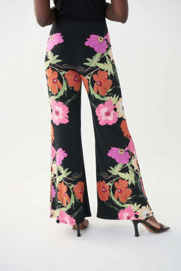 Joseph Ribkoff 222273 Black/Multi Floral Trousers