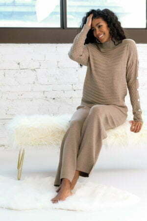 Alison Sheri A40176 Taupe Knit Jumper