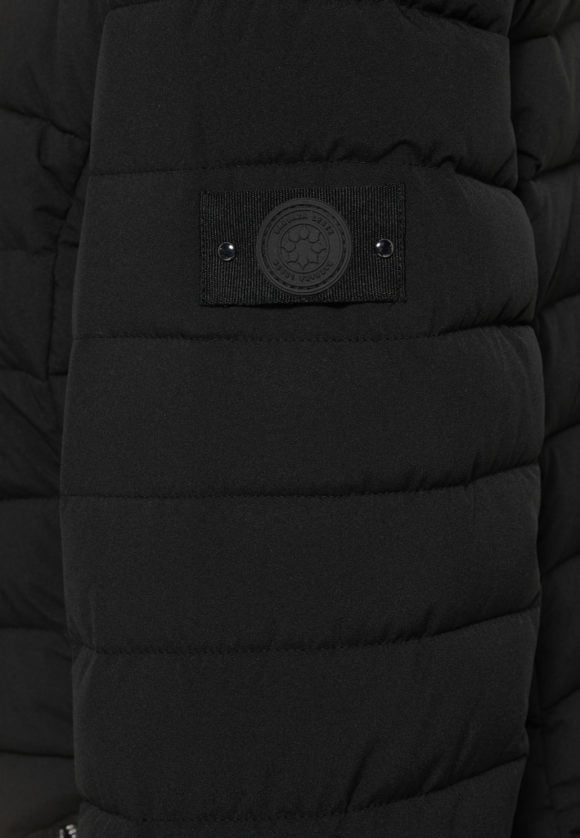 Barbara Lebek 10460022 Black Faux Fur Trim Coat