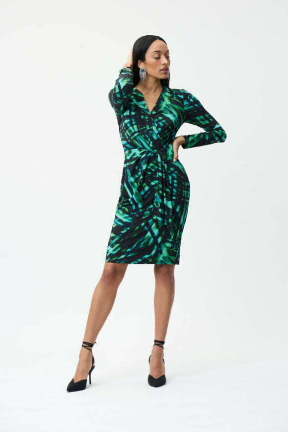 Joseph Ribkoff 224145 Black/Green Dress