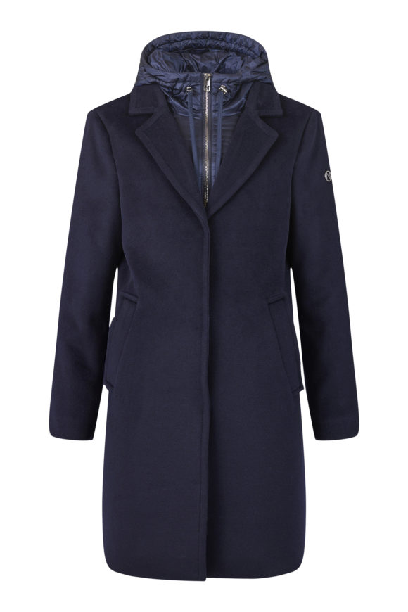 Norman 7723 Navy Quilted Hooded Coat