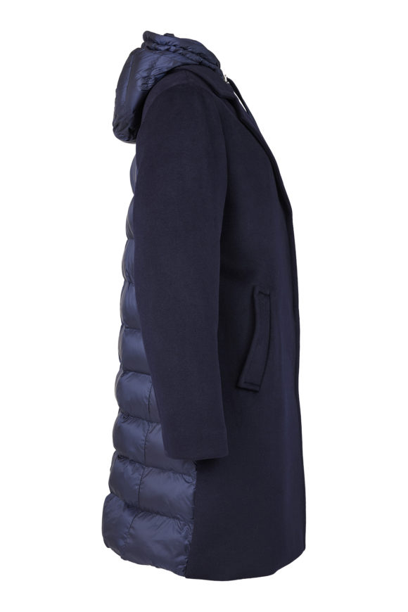 Norman 7723 Navy Quilted Hooded Coat