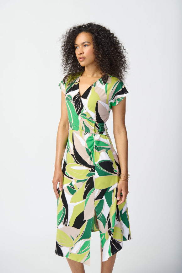 Joseph Ribkoff 241201 Vanilla/Multi Print Dress