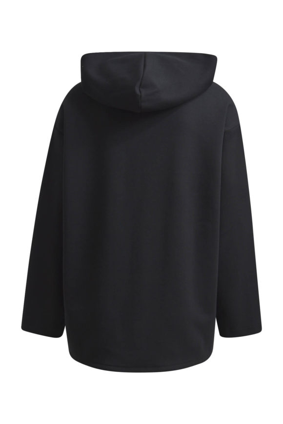 Smith & Soul 1123-1121 Black Oversized Hooded Jacket