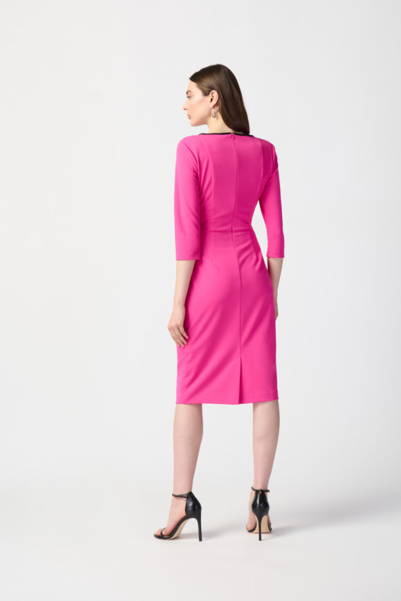 Joseph Ribkoff 221210 Ultra Pink/Black Classic Dress