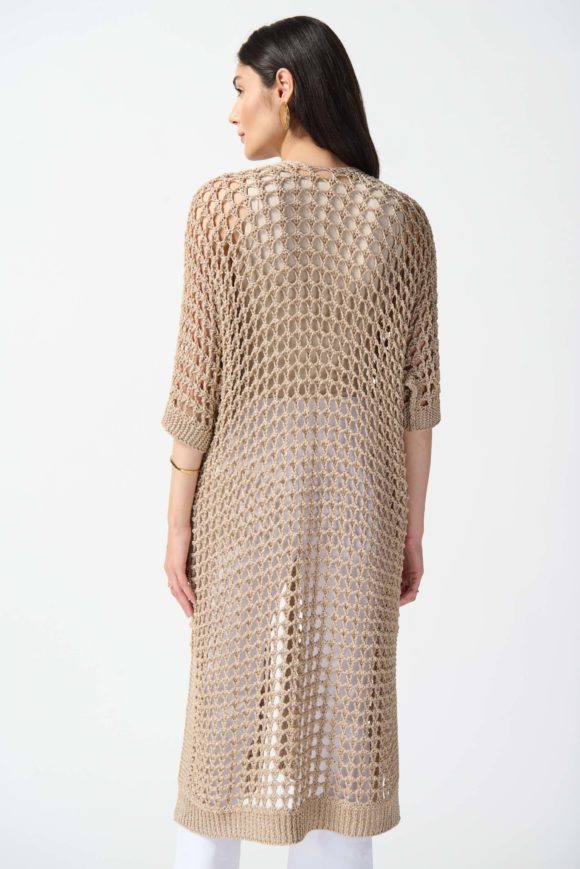 Joseph Ribkoff Champagne Knit Cover Up Style 2412902